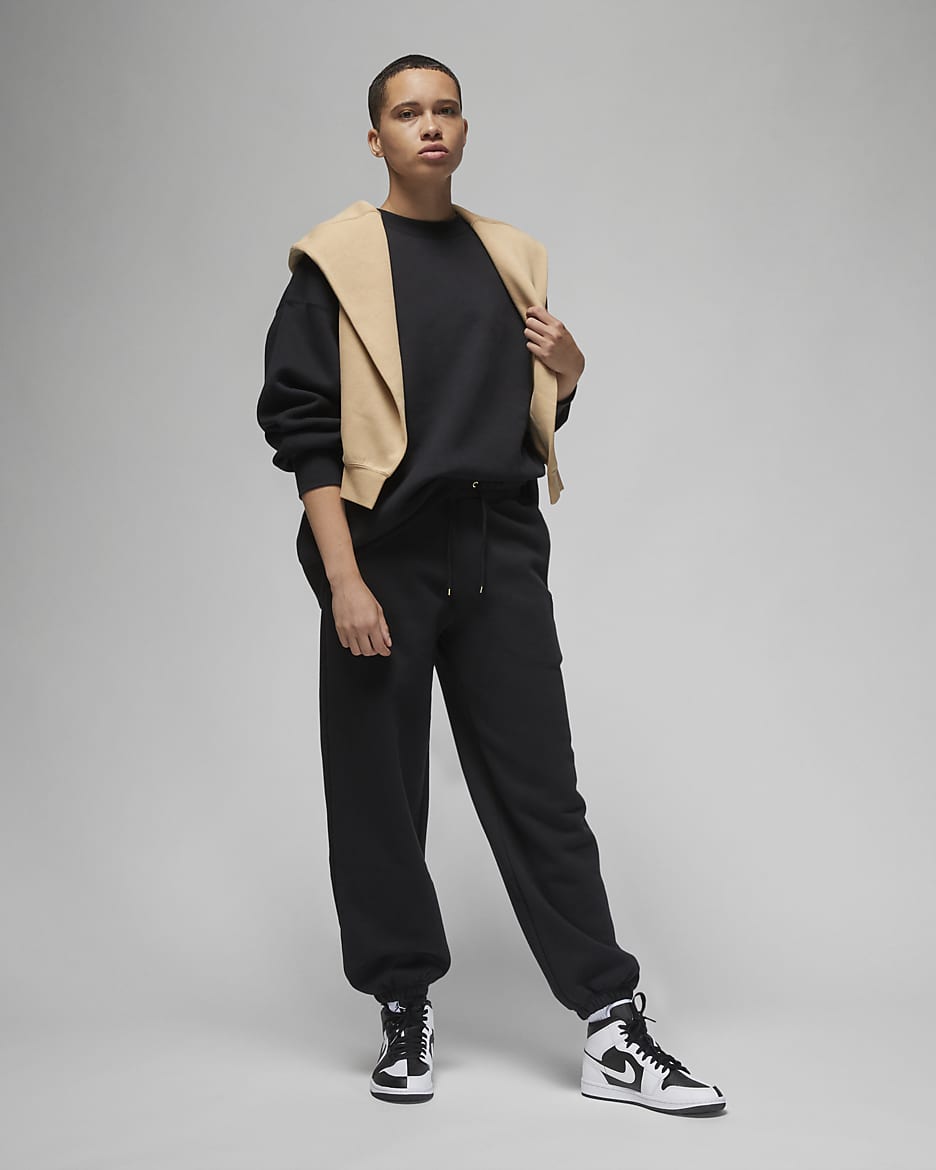 Jordan Flight Fleece Damen Sweatshirt mit Rundhalsausschnitt. Nike DE